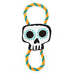 Thrills & Chills™ Halloween Rope Skull - Plush, Squeaker